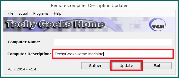 Remote Description Updater