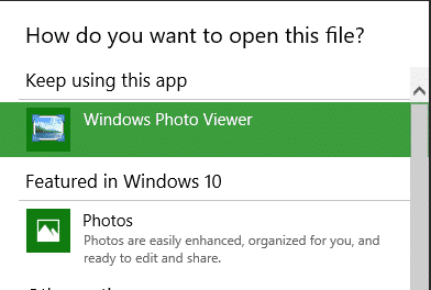 How get Windows Photo Viewer working in Windows 10
