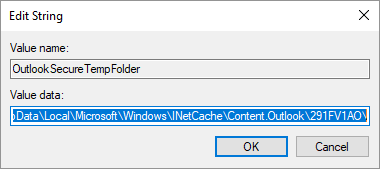 Outlook Permissions error when opening attachments 1