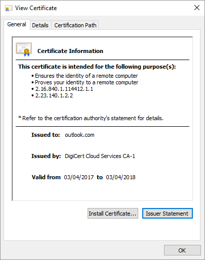 Outlook Certificate Autodiscovery Error 6