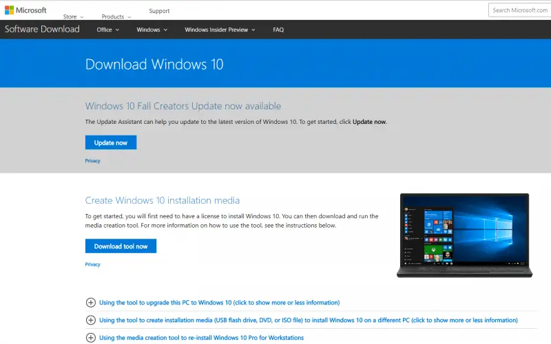 microsoft.com software download windows 10
