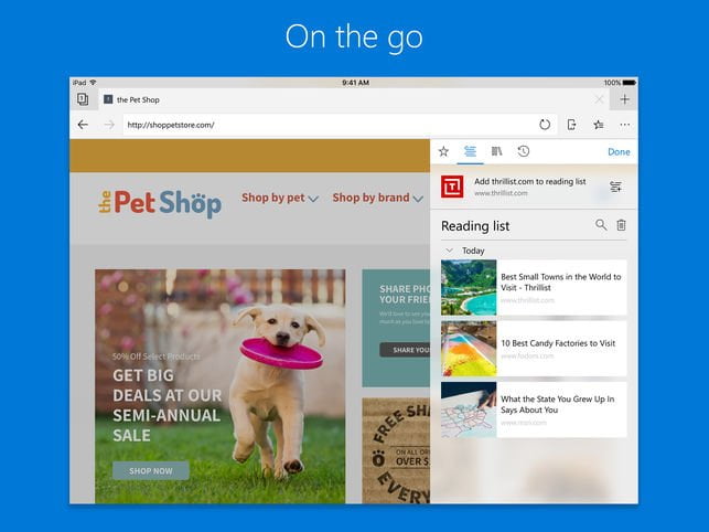 Microsoft Edge Released for iOS and Android 3