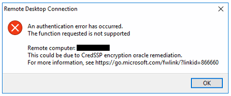 CredSSP Error Breaks Remote Desktop Connections 3