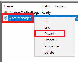 Disable ServerManager