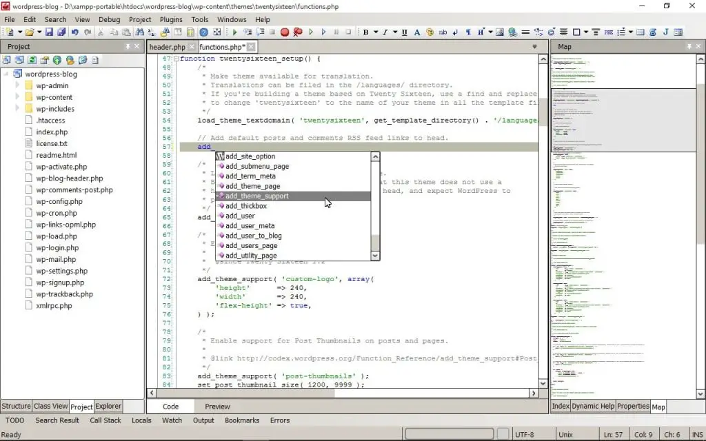 Free PHP, HTML, CSS and JavaScript editor – CodeLobster IDE