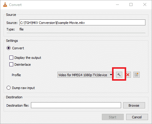 VLC Player Convert Box Spanner Icon