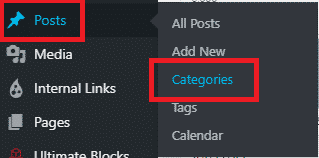 WordPress Portal Categories Menu