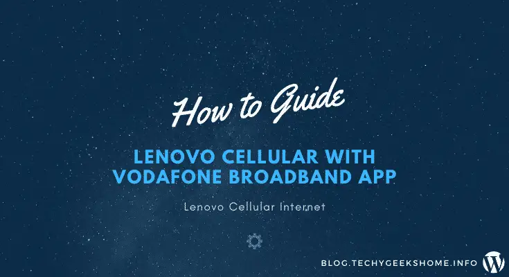 Lenovo Cellular Internet with Vodafone