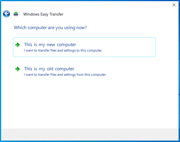 Windows Easy Transfer Wizard Which computer are you using now.PNG