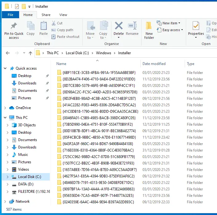 Windows Installer Folder