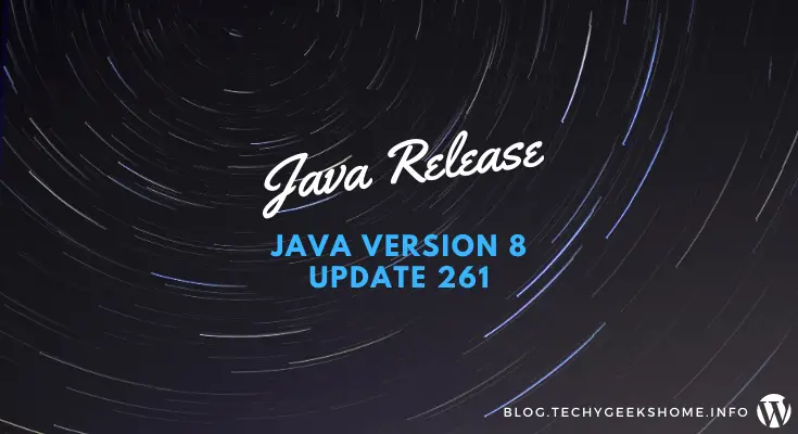 Java 8 Update 261 MSI Installers Released