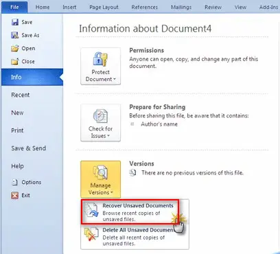 Two Ways to Successfully Recover Unsaved Word Document on Windows 5