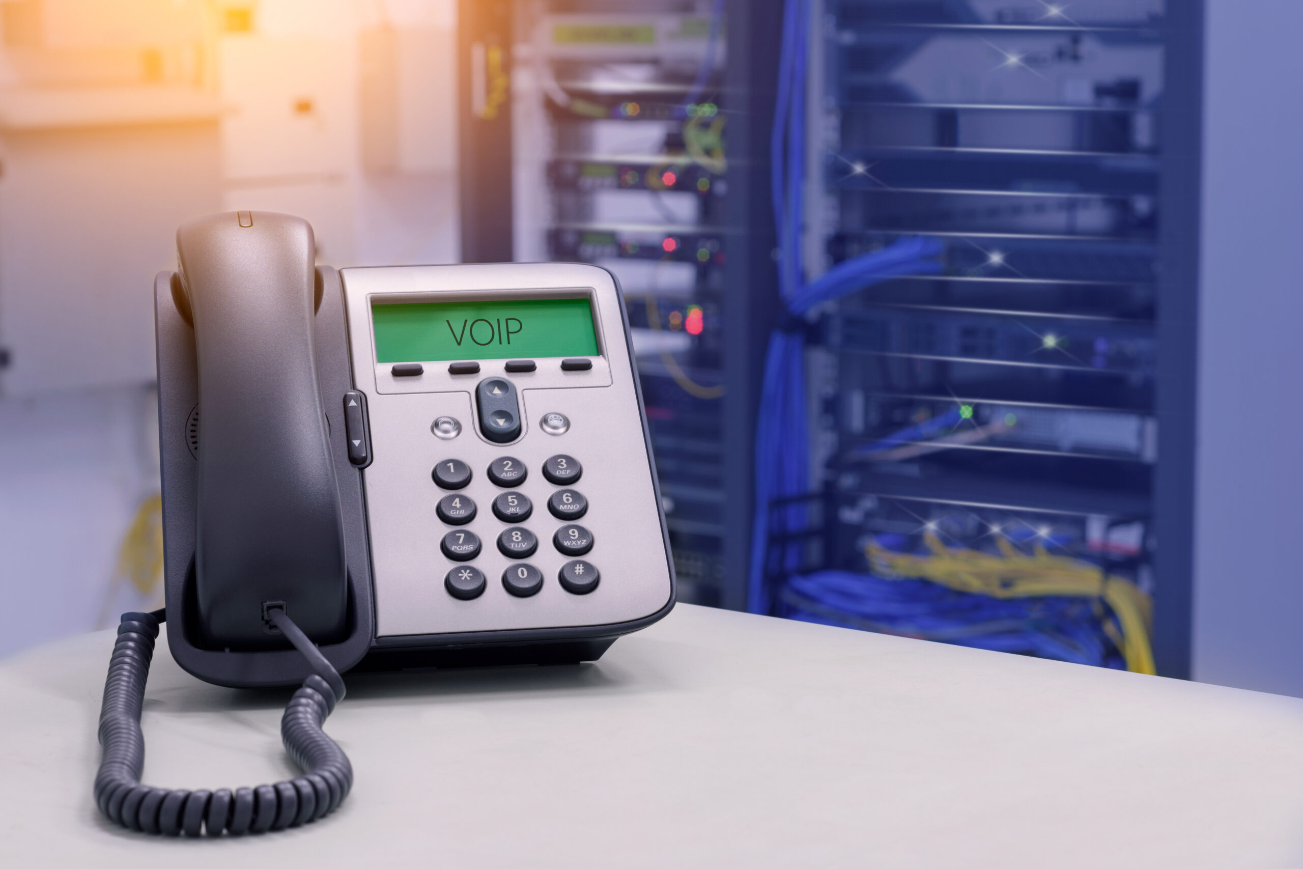 VOIP Phone (IP Phone) in data center room